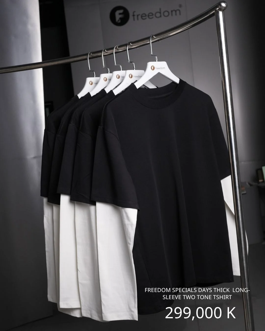 FREEDOM SPECIALS DAYS THICK  LONG-SLEEVE TWO TONE TSHIRT