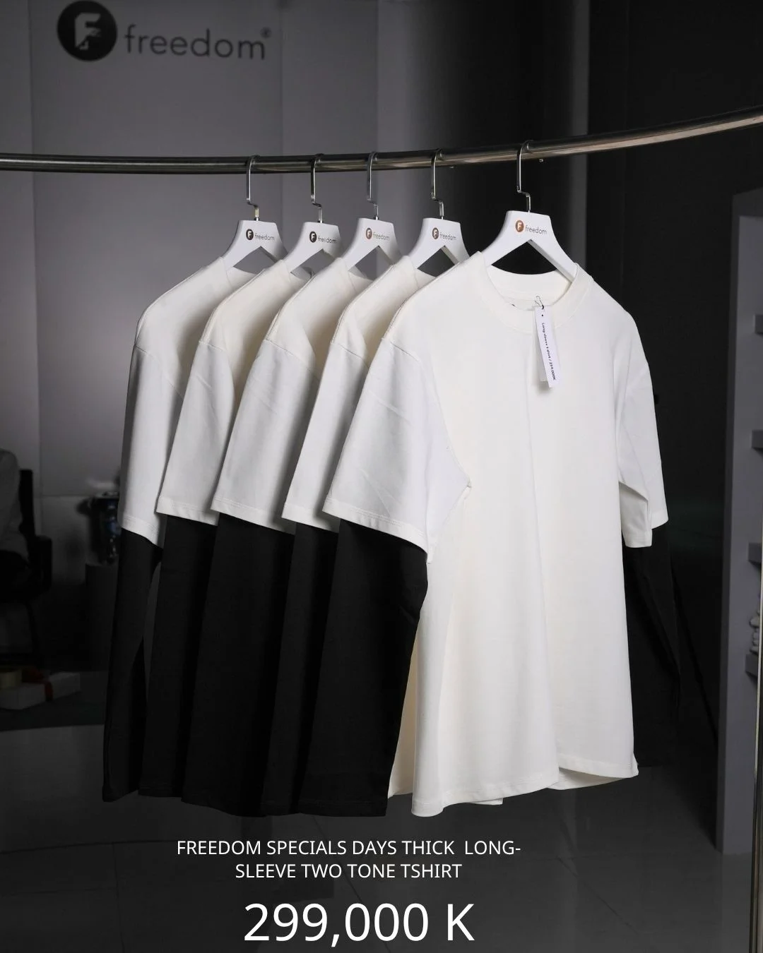 FREEDOM SPECIALS DAYS THICK  LONG-SLEEVE TWO TONE TSHIRT