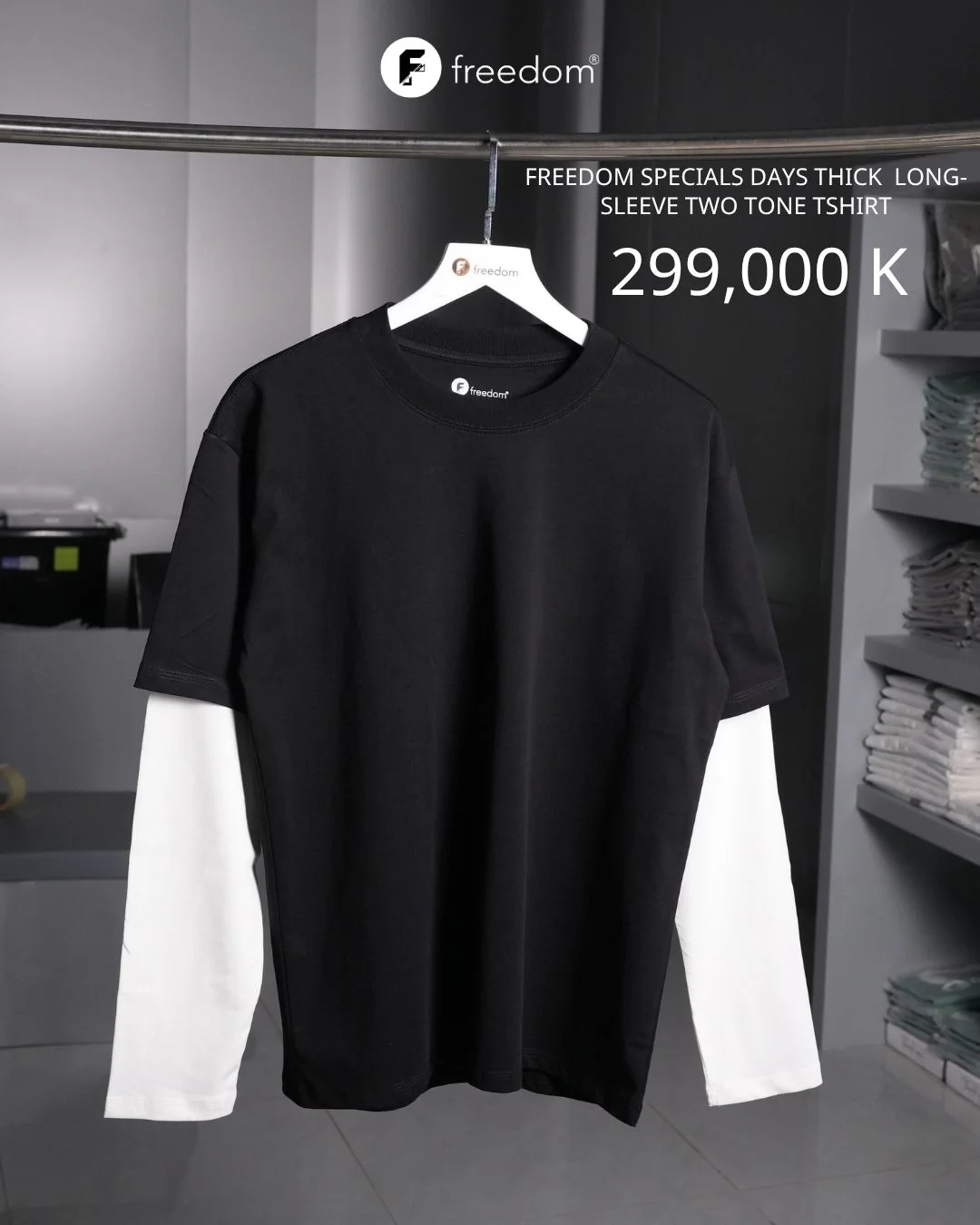 FREEDOM SPECIALS DAYS THICK  LONG-SLEEVE TWO TONE TSHIRT