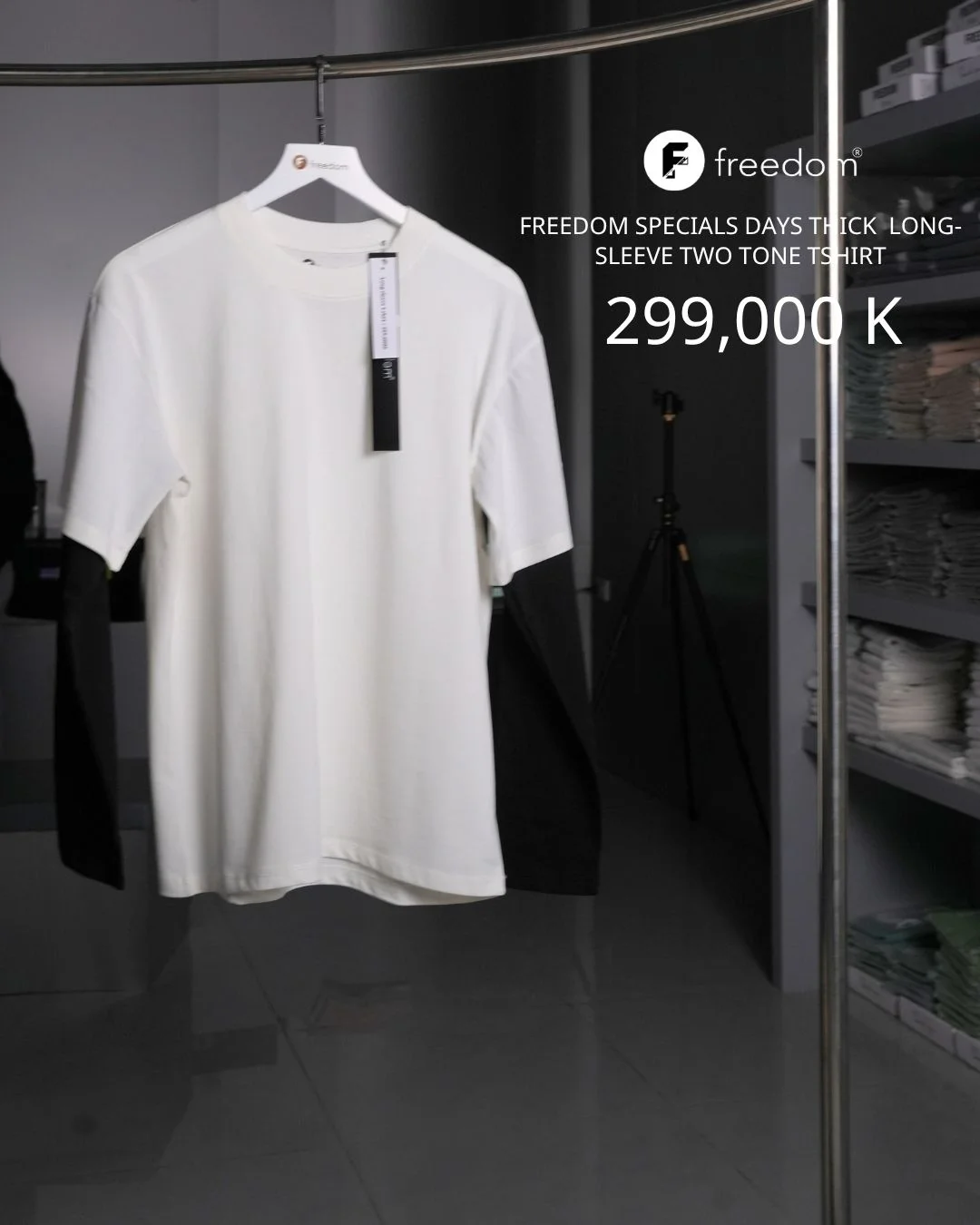 FREEDOM SPECIALS DAYS THICK  LONG-SLEEVE TWO TONE TSHIRT